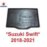 ราคา ถาดรองท้ายรถ Suzuki Swift 2018 - 2021 พลาสติกสีดำ ถาดรองกันเปื้อน ซูซุกิ สวิฟท์ ถาดรองหลังรถ ถาดท้าย ถาดวางของท้ายรถ (12689688869)