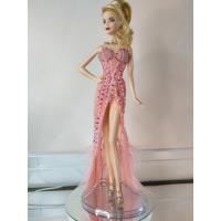 ราคา ชุดราตรีสำหรับตุ๊กตาบาร์บี้(เฉพาะชุด)ชุดเกราะอกสีชมพูประดับขนนกช่วงปลายกระโปรง (49153263148)