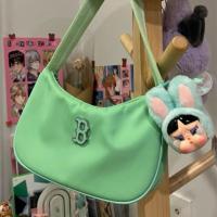 ราคา Used MLB B Hobo hylon bag in green (24557067282)