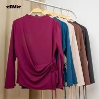 ราคา ENVIE ZIA เสื้อแฟชั่นผูกเอวด้านข้างมีซิปด้านข้างด้านหลัง (50255712981)