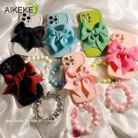 ราคา เข้ากันได้ สําหรับ ไอโฟน14บวก ไอโฟน 14 13 12 มือโปร สูงสุด 13 12มินิกรณีโทรศัพท์กล้องเลนส์กันชนคลื่นรูปแบบผิวรู้สึกของเหลวซิลิโคนนุ่มเซรามิกลูกปัดสร้อยข้อมือกับโบว์ปกหลัง (43428640655)