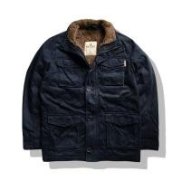 ราคา Hollister Navy Blues Sherpa Trucker Jacket รอบอก 44” (44104764415)