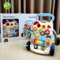 ราคา สวยมากของเล่น รถผลักเดินเด็ก รถหัดเดิน ปรับหนืดได้ รถผลักเดินเจ้าหมีดนตรี 2in1 Bear Piano Walker (24289345451)