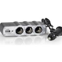 ราคา Car Charger Cas สําหรับรถยนต์ 3 in 1 USB IN CAR Triple Socket (10300088006)