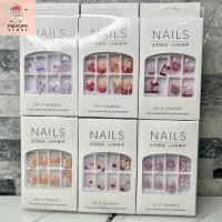 ราคา B-04 ขายยกโหล ราคาส่ง (12 กล่อง) เล็บปลอม คละแบบคละลายตามรูป แถมกาวทุกกล่อง (27975250281)