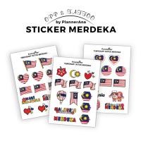 ราคา (12 ชิ้น) สติ๊กเกอร์ Medika OPP dan ชั่วคราว Tattoo Face Sticker Pipi Bendera Flag Muka (27185470328)