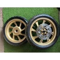 ราคา ล้อแม็กหลัง 1คู่ หน้า-หลังPCX150 2018-2020 (แท้มือสองสวยงาม)HONDA รหัส 42650-K97-T00ZB สีทอง 8ก้านพร้อมจุ๊ปลม (40775024804)