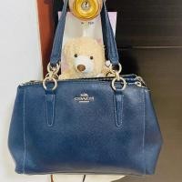 ราคา กระเป๋า Coach ของแท้ มือสอง F57523 สีกรมท่า ไม่มีสาย หนังสวย มีตำหนิ (6710491196)