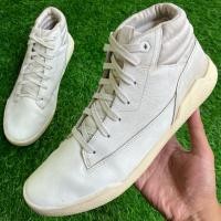 ราคา รองเท้าผ้าใบ CAT Caterpillar Mid White Leather ไซส์ 42 (47452946070)