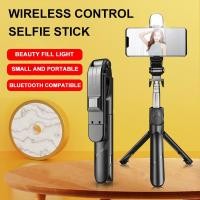 ราคา MAMEN Mini Wireless Selfie Stick with LED Fill Light Desktop Phone Tripod for HUAWEI Xiaomi iPhone Bluetooth Compatibl18 (19749199721)