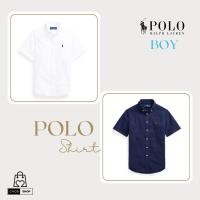 ราคา [New_ของแท้%_พร้อมส่ง]_Polo Ralph Lauren เสื้อเชิ้ตหนังไก่แขนสั้น Boy ปักม้าเล็ก (26511341380)