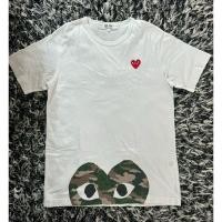 ราคา แท้ % Used Comme Des Garcons size XL สีขาว เสื้อยืดแบรนด์เนม กอมม์ เดส์ การ์ซงส์ ลายสวย หายาก สภาพดี (28905239633)