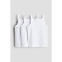 ราคา H&M(เอชแอนด์เอ็ม) เสื้อกล้ามผ้ายืดแพ็ก 3 ตัว Girls 3-pack jersey vest tops 0464695_12 (27476977451)
