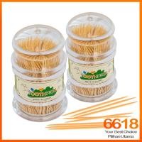 ราคา [100 ชิ้น] ที่ใส่ขวดไม้จิ้มฟันไม้ไผ่ไม้จิ้มฟันใช้ผลไม้ Picker Sharp ฟันไม้จิ้มฟัน (26136761791)