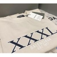 ราคา XXXL BALENCIAGA เสื้อยืดผ้าฝ้าย ตัวหนังสือเป็นงานปักนะคะ งาน 1:1 อก 42-44“ สีแอปริคอท (29333684334)