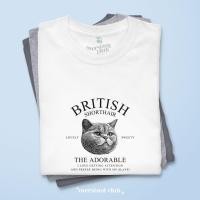 ราคา เสื้อยืดสกรีนลายแมว New Minimal British Shorthair บริติชช็อตแฮร์ [Classic Cotton 100% by Oversized Club] (25820969599)