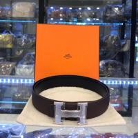 ราคา New hermes belt black/choc size 90 silver หัวทุบ (1744224996)