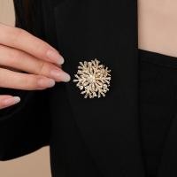 ราคา 14k ทองแท้เคลือบด้วยไฟฟ้ายุคกลางเพทายเกล็ดหิมะหมุนเข็มกลัด (27478951682)