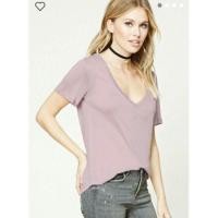 ราคา เสื้อยืดคอวี Forever21 (149302013)