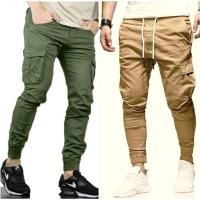 ราคา Seluar Joggers Lelaki กางเกงขายาวผู้ชาย Seluar 6Pocket Joggers เสื้อผ้าสีเทายืดหยุ่น Getah (53506050145)