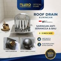 ราคา FLUXO ROOF DRAIN BRASS ROOF FLOOR FILTER BALCONY 10x10 PREMIUM WATER PUTTER (51752649236)