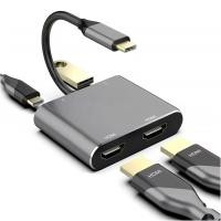 ราคา USB C Hub 4in1 Type C to HDMI/HDMI splitter 4K for MacBook Pro 2020, MacBook Air 2020, iPad Pro 2020, SAMSUNG S20+ (12290381532)