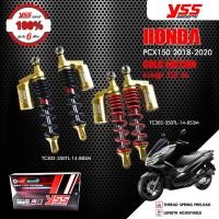 ราคา YSS โช๊คแก๊ส GOLD EDITION โฉมใหม่ล่าสุด ใช้อัพเกรดสำหรับ Honda PCX150 2018-2020 [ TC302-350TL-14 ] (2295913468)