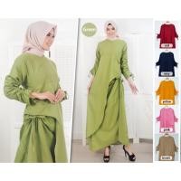 ราคา 338 SBY GAMIS ผ้าฝ้ายลินิน นุ่ม สีพื้น เชือกรูดมือ ขนาดใหญ่ มุสลิม ซาริ อาริซาน สวยงาม (7279442611)