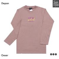 ราคา Tangkelek Ota Selah Adiak Da เสื้อยืดแขนยาว Dusty สีชมพู (40255699247)