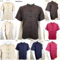 ราคา เสื้อผ้าฝ้าย (หนังกบ) คอจีน กระดุมจีน กระเป๋าเฉียง แขนสั้น มี 4 สี (17116606665)