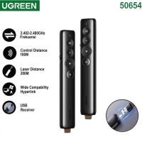 ราคา UGREEN 50654 Wireless Laser Pointer Presentation 2.4G เลเซอร์ 100m (1ชิ้น) (41575368301)