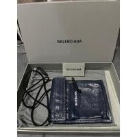 ราคา มือสอง Balenciaga expoler pouch bag Navy Blue Leather (21583167016)