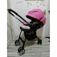 ราคา รถเข็นเด็ก มือสองญี่ปุ่น aprica Luxuna auto4 wheel ชมพูม่วง ซัพพอร์ทเด็กแรกเกิดหนา น้ำหนักเบา (8028504806)