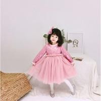 ราคา (SALE) ปาร์ตี้เดรสแขนยาวปักเลื่อมสีชมพูกระโปรงฟรุ้งฟริ้ง (6318025592)