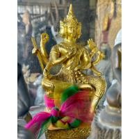 ราคา พระพรพรม หน้าตัก4นิ้ว พระพรหมทองเหลือง ปิดทอง พระพรหมเก่า (41876845921)
