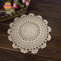 ราคา [SMARTCHOICE] ผ้าปูโต๊ะ Handmade Crochet Lace Cotton Placemat Table Cloth Doily Cover Pad❀ (44952509552)