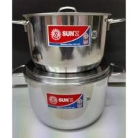 ราคา Sun ชุดหม้อหุงต้ม 26,30 ซม. ตราพระอาทิตย์ 2 ใบ (52505406110)