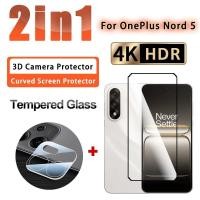 ราคา 2 IN 1 ฟิล์มกระจกนิรภัยสําหรับ Oneplus Nord 5 ฟิล์มแก้วสําหรับ Oneplus Nord 5 4 3 2 Lite 2T CE5 4 3 Lite 3D ฟิล์มกล้องและป้องกันหน้าจอ (51555405371)