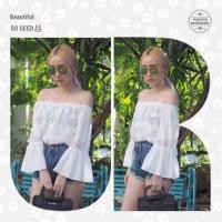 ราคา #รุ่นเสื้อขาวเกาะอกแขนกระดิ่ง #มีไซด์เดียว (3610601409)