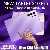 ราคา 【รับประกัน1ปี+ซื้อ1แถม10】ใหม่ S10+ แท็บเล็ต 11.8นิ้ว 5G แท็บเล็ต โทรได้ Full HD แท็บเล็ตถูกๆ RAM16GB ROM1TB Tablet COD (53302264416)