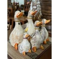 ราคา ตุ๊กตาเป็ดครอบครัวเป็ดไม้จามจุรีเป็ดตั้งโชว์ (25834037893)