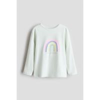 ราคา H&M(เอชแอนด์เอ็ม) เสื้อเจอร์ซีย์พิมพ์ลาย Girls Printed jersey top 1303341_5 (41526917407)