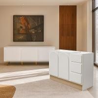 ราคา Koncept Furniture ตู้เตี้ยและชั้นวางทีวี รุ่น Nordis สีขาว (43269569700)