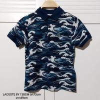ราคา เสื้อโปโลเด็ก LACOSTE แท้100% สีกรมลายน้ำทะเล ลายสวยมากๆค่ะ ไซส์ 8y 128cm (23860818260)