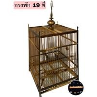 ราคา กรง 17-21 ซี่ กรงพัก 17-21 ซี่ กรงนกหัวจุก 17-21ซี่ ไม้ขี้เหล็ก สำหรับนกกรงกรงหัวจุก นกเล็ก (พร้อมหัว) (21444882162)