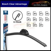 ราคา [ใหม่] BOSCH Clear Advantage U-Hook Type ใบปัดน้ําฝนเดี่ยวขนาด (14"/16"/17"18"/19"/20"/21"/22"/24"/26"/28") (53003602060)