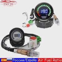 ราคา Digital Car Auto Air Fuel Ratio Gauge 12V Racing Air Fuel Meter Indicator Car 52MM Gauge AFR Meter (53854150102)