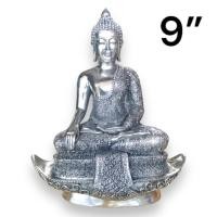 ราคา พระเชียงแสนนั่งเรือ เงินยวง กว้าง 9นิ้ว สูง 15นิ้ว (22359048145)