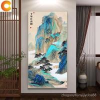 ราคา ทางเข้าประตูทางเข้าภาพวาดแขวนภูเขาและแม่น้ำหลายพันไมล์ภาพวาดทิวทัศน์ภาพวาดจีนโบราณรุ่นแนวตั้งใหม่จีนห้องนั่งเล่นตกแต่งภา (29252670148)
