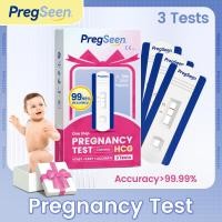 ราคา 3 การทดสอบ / Cassette PREGSEEN ชุดทดสอบการตั้งครรภ์ก่อนวัยอันควร HCG Cassette Test ความแม่นยำ 99.99% กระดาษทดสอบการตั้งค (22635956230)